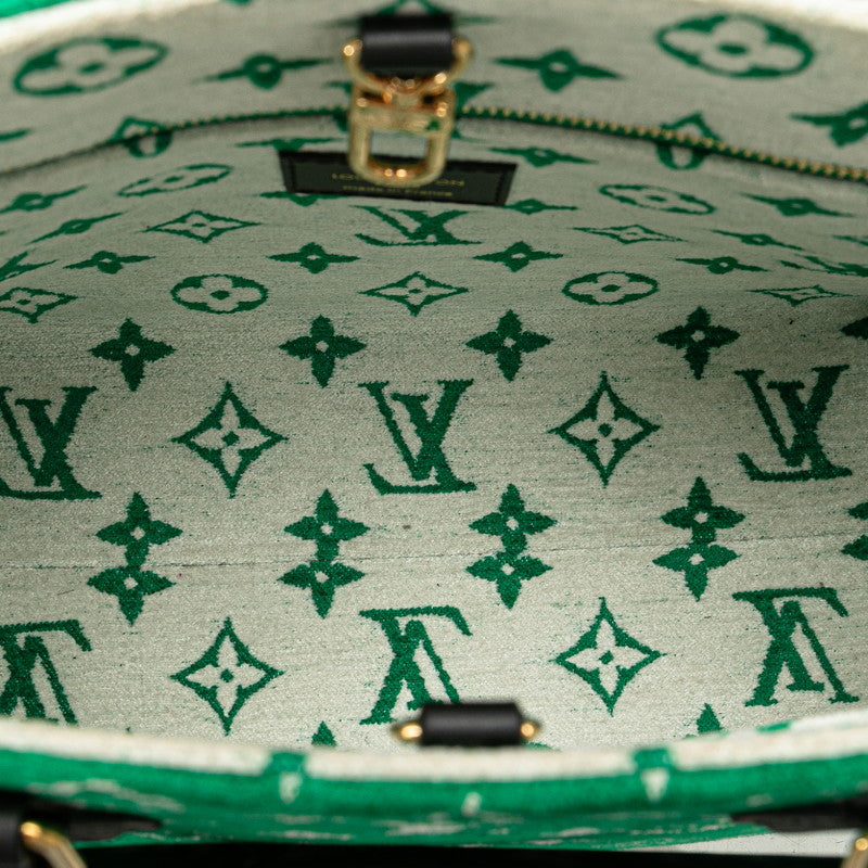 Louis Vuitton Monogram Jacquard Velvet OnTheGo PM Handbag M46216 in Very Good Condition