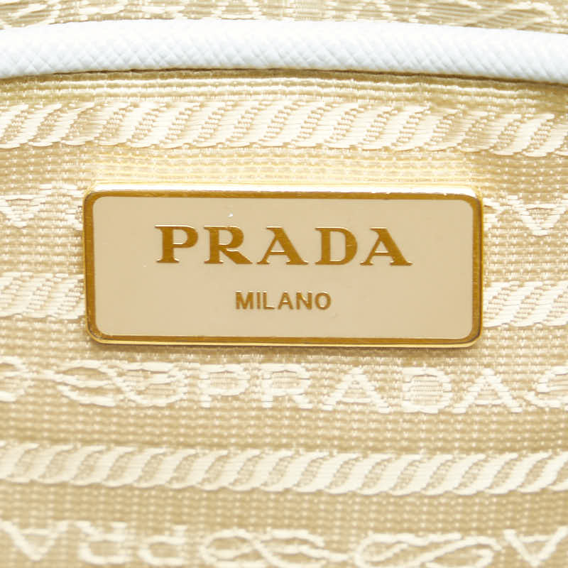 Prada Leather Triangle Logo Plate 2WAY Handbag BN2438