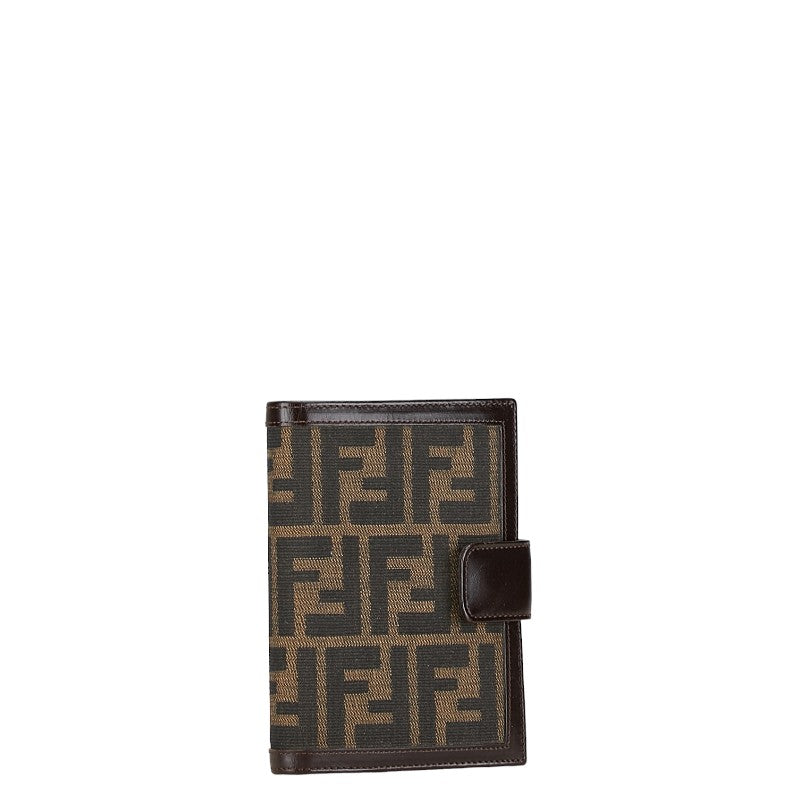 Fendi Zucca Agenda PM Brown Canvas Leather