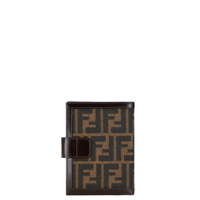 Fendi Zucca Agenda PM Brown Canvas Leather