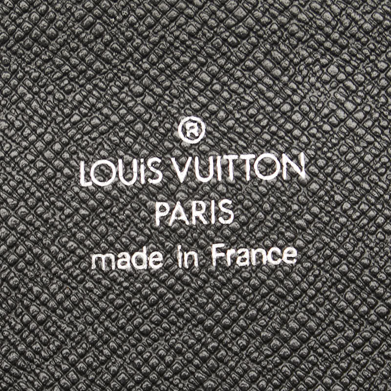 Louis Vuitton Taiga Leather Organizer Atoll NM Long Wallet M30652 Black in Very Good Condition