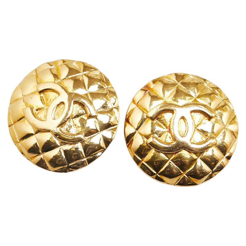 Chanel Coco Mark Gold Plated Earrings in Very Good Condition