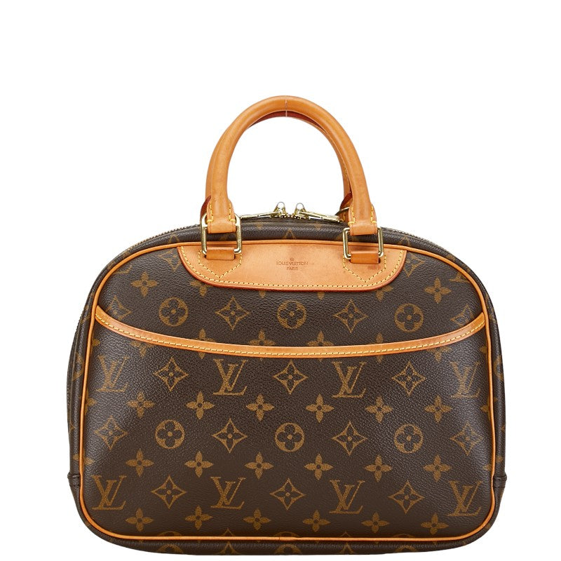 Louis Vuitton Monogram Deauville Handbag M47270 Brown PVC Leather