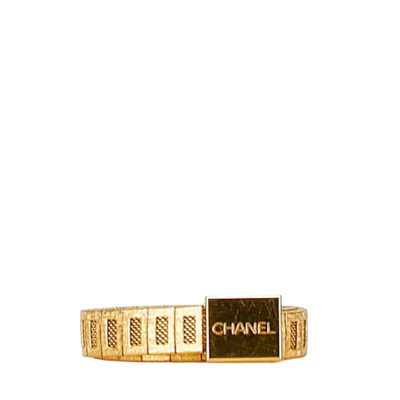 Chanel Gold Plated Logo Belt 84cm 98P in Very Good Condition