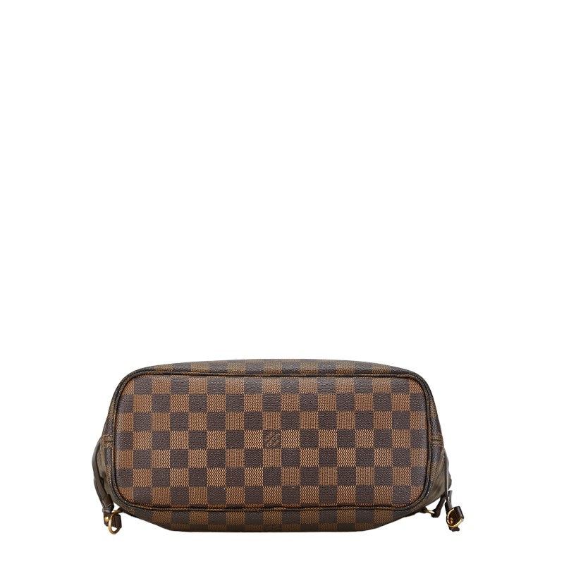 Louis Vuitton Damier Neverfull PM Tote Bag N51109 Brown PVC Leather