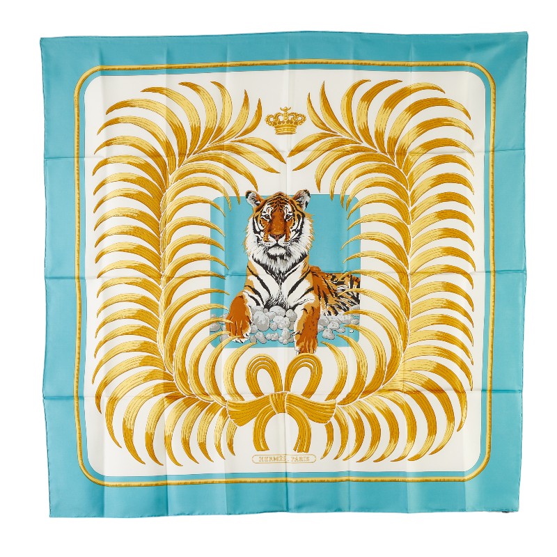 Hermes Silk 88cm x 88cm Carre 90 TIGRE ROYAL Scarf in Great Condition