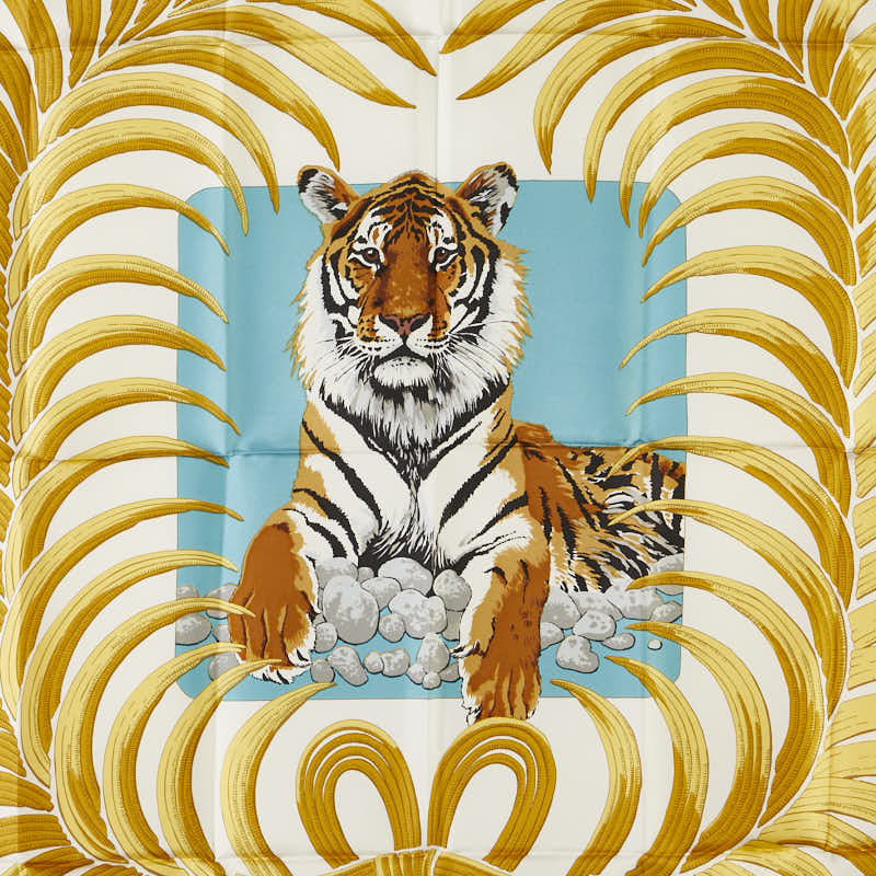 Hermes Silk 88cm x 88cm Carre 90 TIGRE ROYAL Scarf in Great Condition