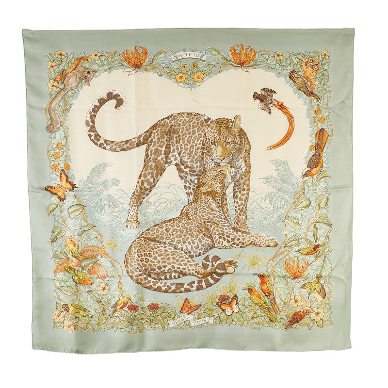 Hermes Silk 88cm x 88cm Carre 90 Jungle Love Scarf in Great Condition