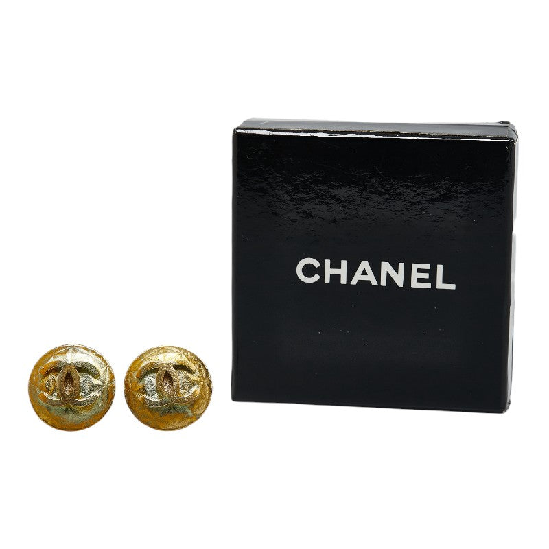 Chanel Coco Mark Gold Earrings