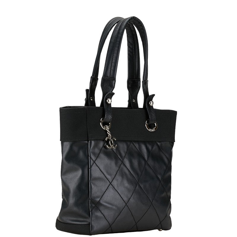 Chanel Coco Mark Paris Biarritz Tote PM A34208 Black PVC Canvas