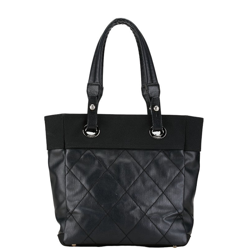 Chanel Coco Mark Paris Biarritz Tote PM A34208 Black PVC Canvas