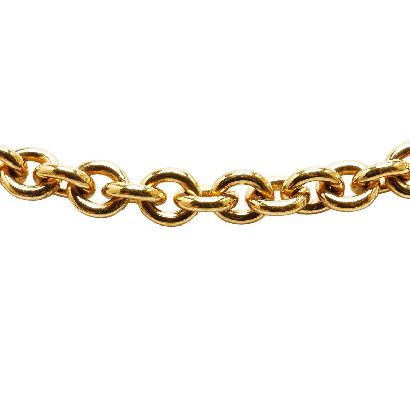 Chanel Logo Chain Necklace Gold Plated