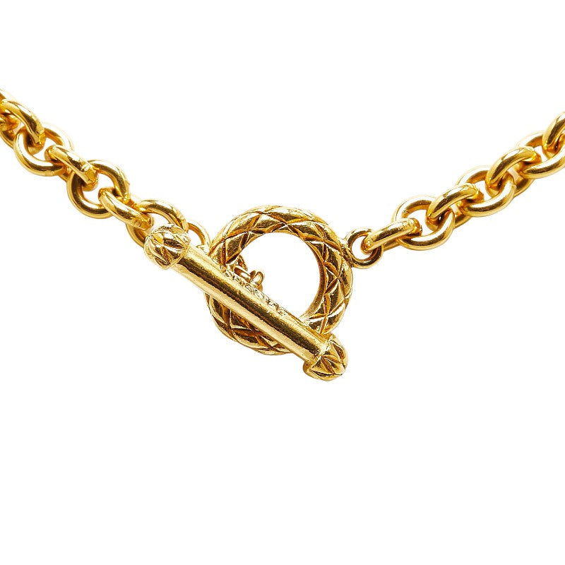 Chanel Logo Chain Necklace Gold Plated