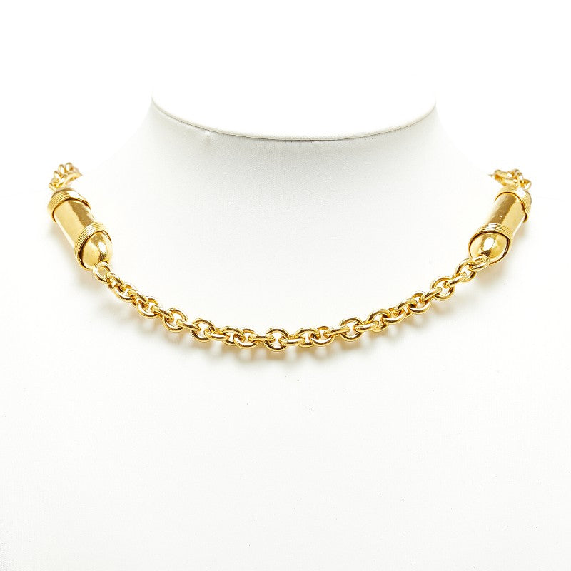 Chanel Logo Chain Necklace Gold Plated