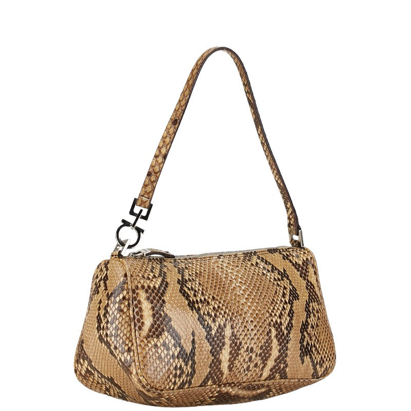 Salvatore Ferragamo Python Gancini Handbag EE-213346