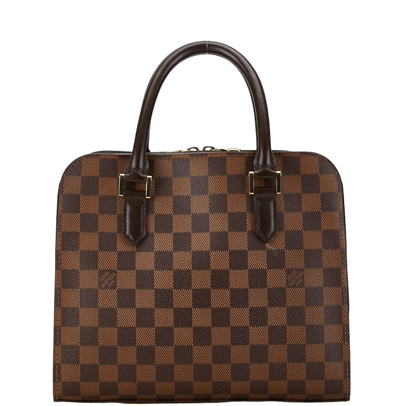 Louis Vuitton Damier Triana Handbag N51155 Brown PVC Leather in Very Good Condition