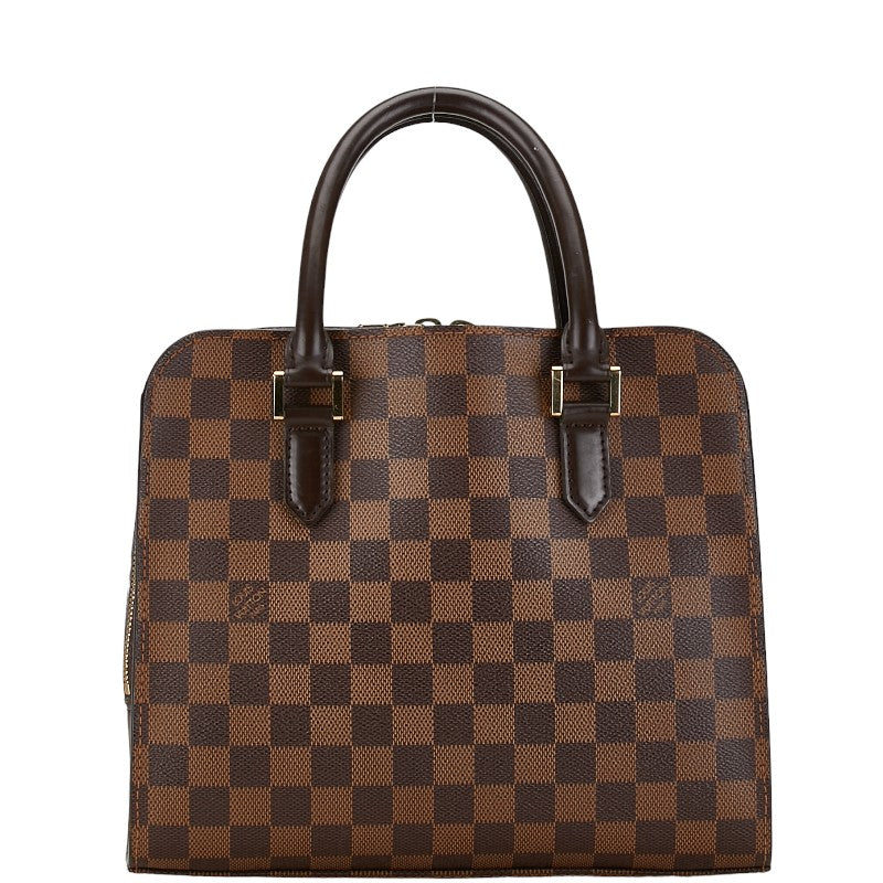 Louis Vuitton Damier Triana Handbag N51155 Brown PVC Leather in Very Good Condition