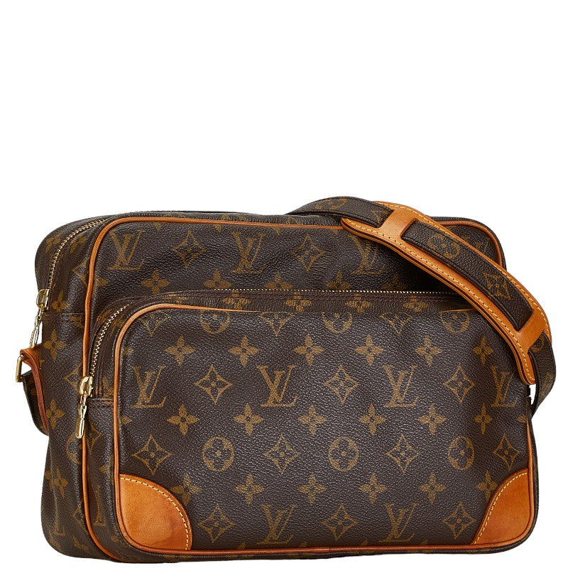 Louis Vuitton Monogram Nile Shoulder Bag M45244 Brown PVC Leather