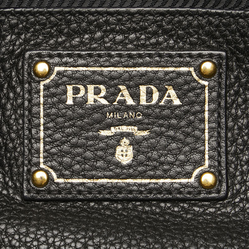 Prada Leather 2WAY Handbag 1BA866 Black in Great Condition