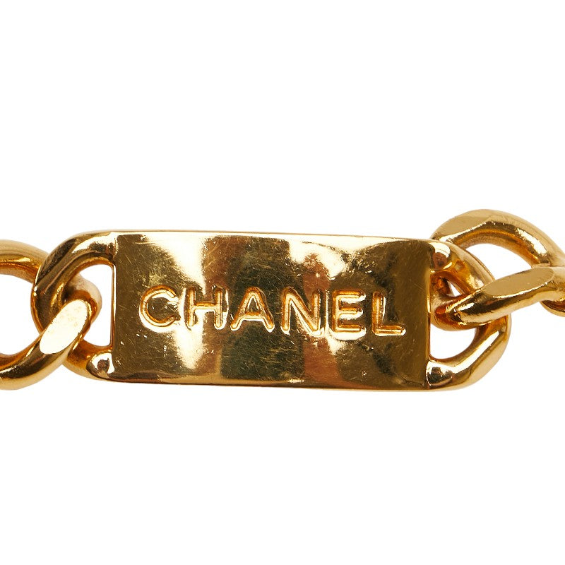 Chanel Vintage Coco Mark Medallion Logo Plate Chain Belt Gold Plated in Very Good Condition