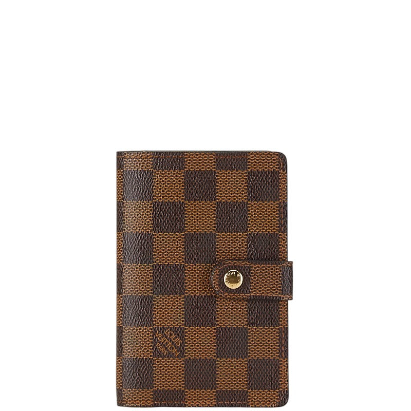 Louis Vuitton Damier Ebene Bifold Wallet N61664 Brown PVC in Very Good Condition