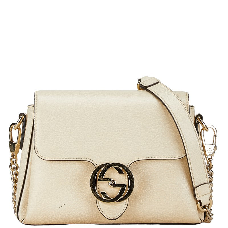 Gucci Interlocking G Leather Chain Shoulder Bag 607720