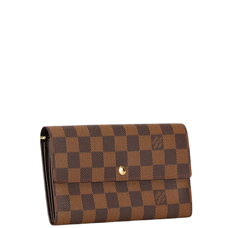 Louis Vuitton Damier Portefeuille Sarah Long Wallet N61734 Brown PVC Leather