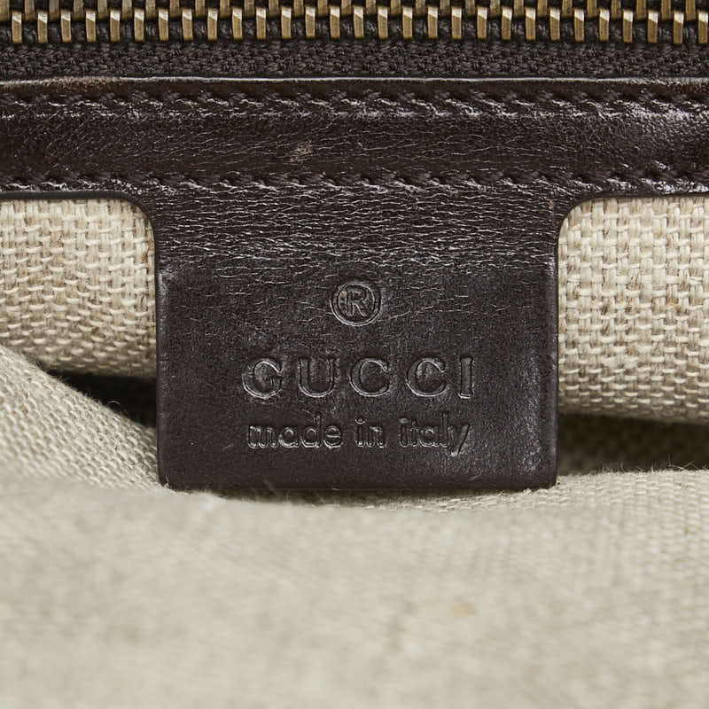 Gucci GG Canvas Leather Waist Bag 223948 in Very Good Condition