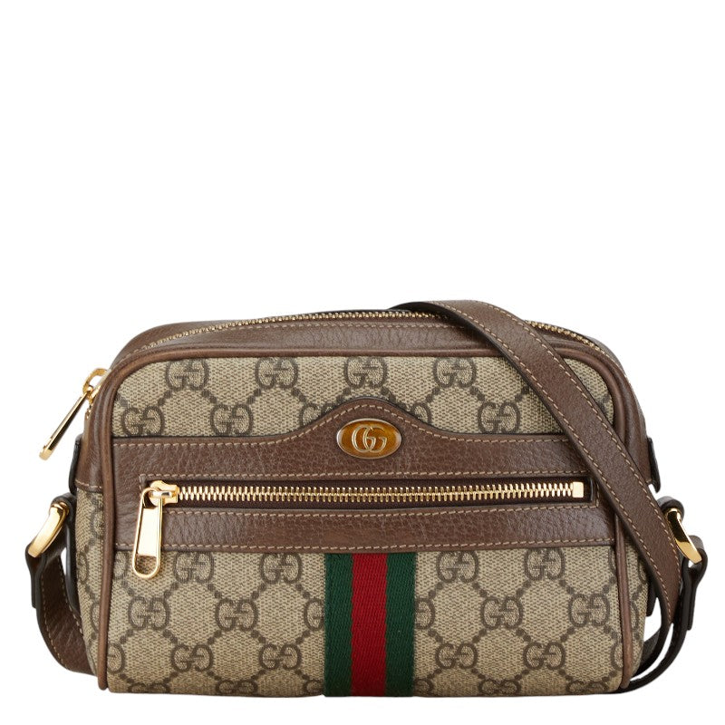 Gucci Ophidia Mini Bag Canvas Leather Crossbody 517350