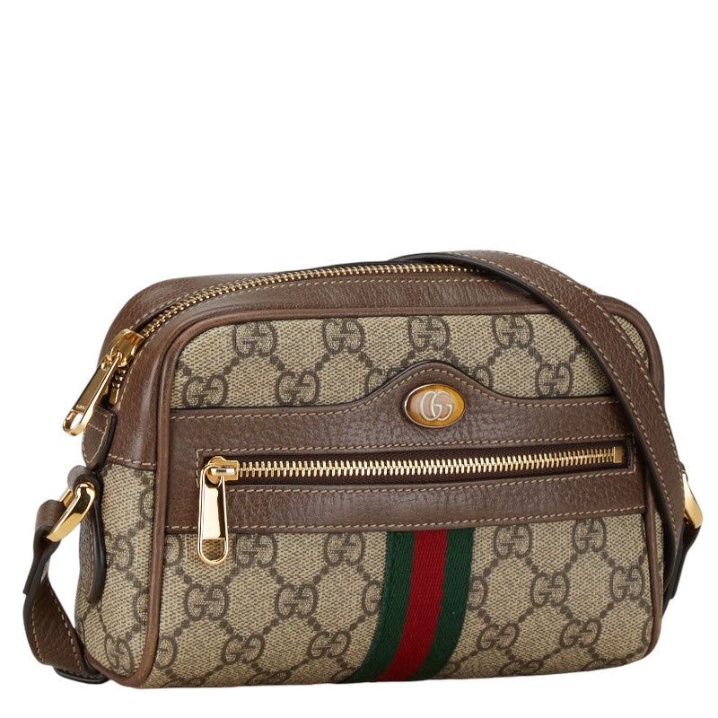 Gucci Ophidia Mini Bag Canvas Leather Crossbody 517350