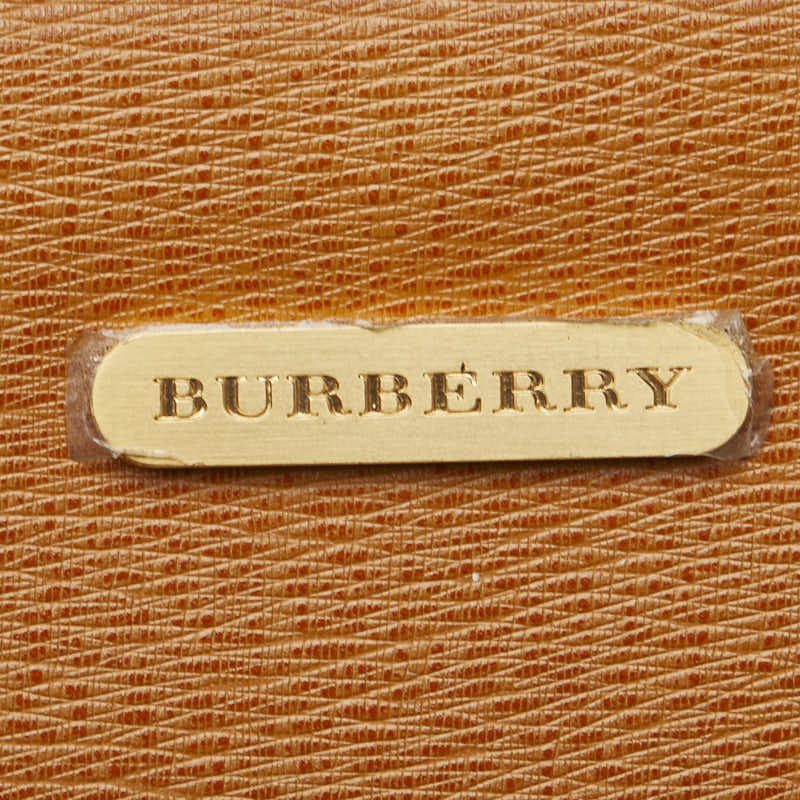 Burberry Leather Nova Check Shadow Horse Tote Bag