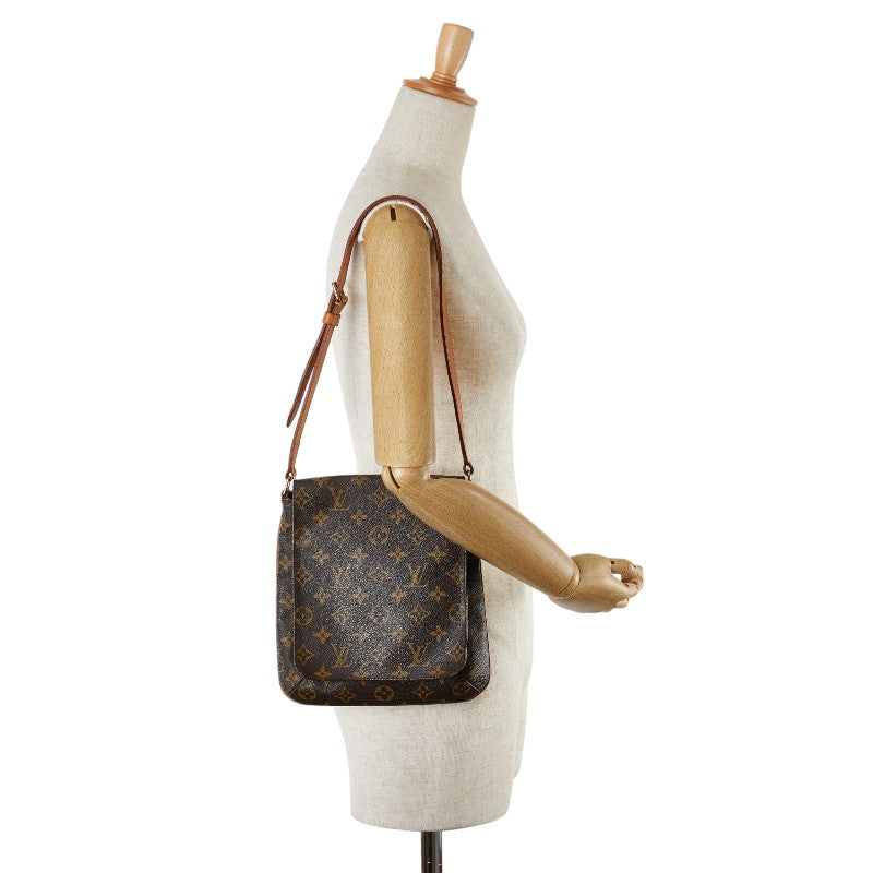 Louis Vuitton Monogram Musette Salsa Short Shoulder Bag M51258 Brown PVC Leather in Very Good Condition