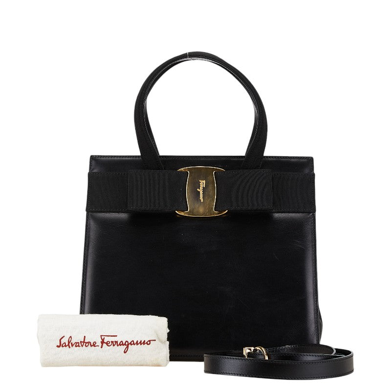 Salvatore Ferragamo Vara Ribbon Leather Handbag BA214178