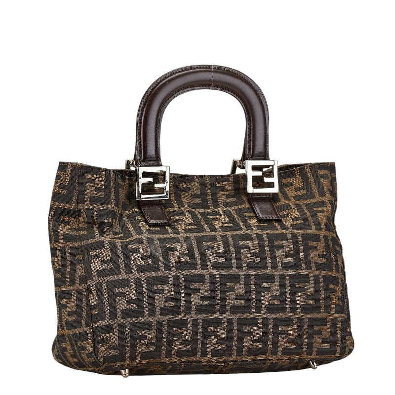 Fendi Zucca Canvas Leather Handbag 26329