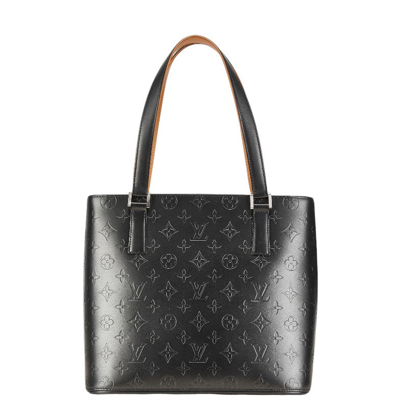 Louis Vuitton Leather Stockton Shoulder Tote Bag M55112 in Very Good Condition