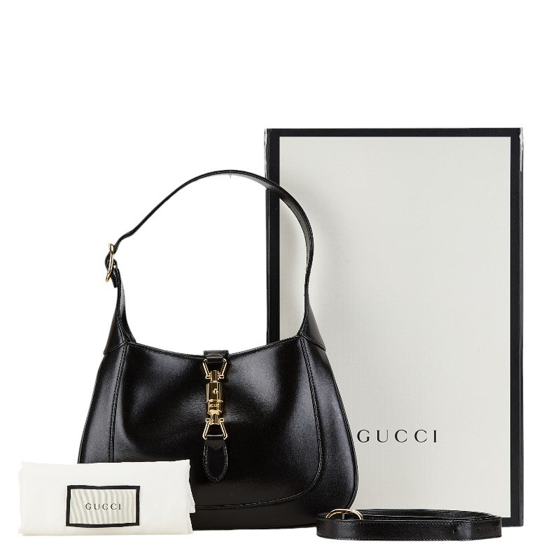 Gucci Leather Shoulder Bag 636709 Black in Very Good Condition