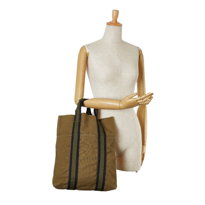 Hermes Canvas Fourre-Tout Cabas Tote Bag