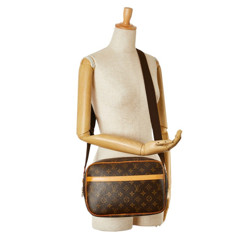 Louis Vuitton Monogram Reporter PM Shoulder Bag M45254 Brown PVC Leather in Very Good Condition