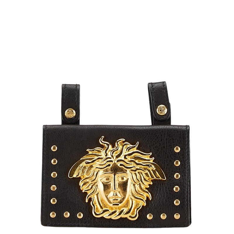 Versace Medusa Leather Waist Bag Black Gold