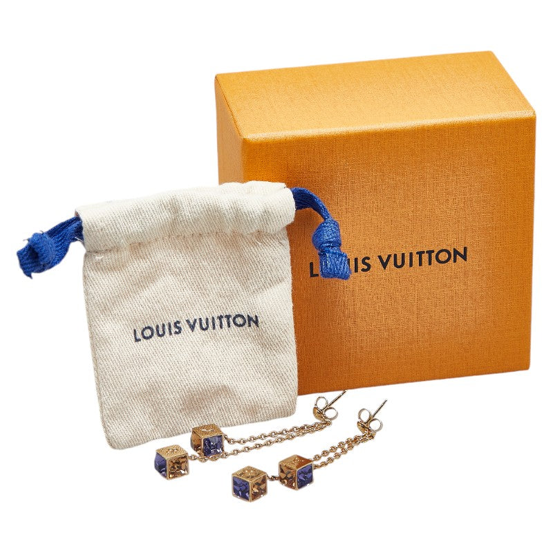 Louis Vuitton Gold Plated Earrings M65179 in Very Good Condition