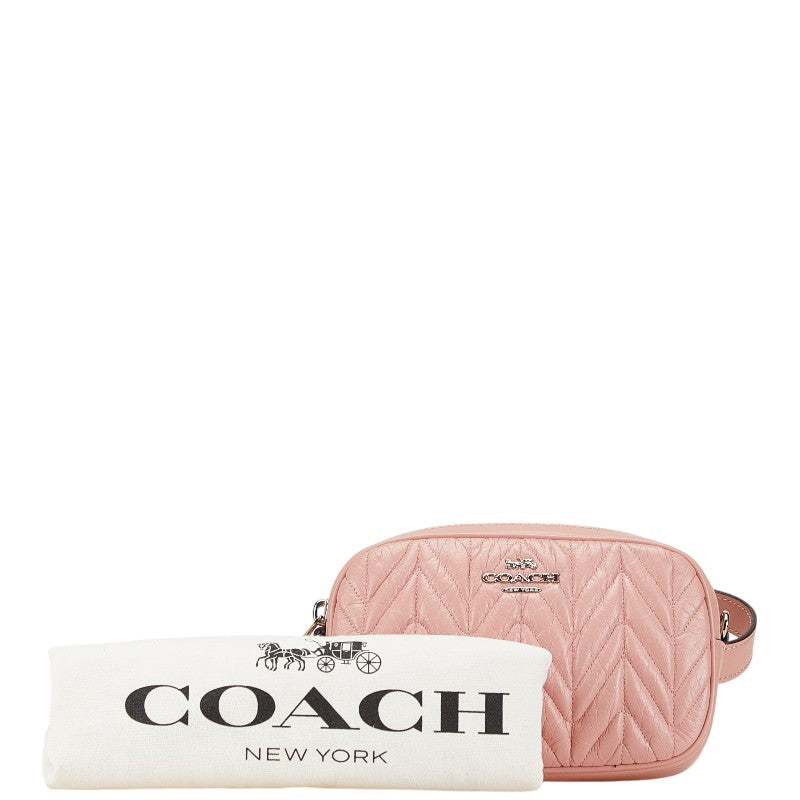 Coach Quilted Leather Waist Bag Crossbody Shoulder Bag F73384 in Very Good Condition