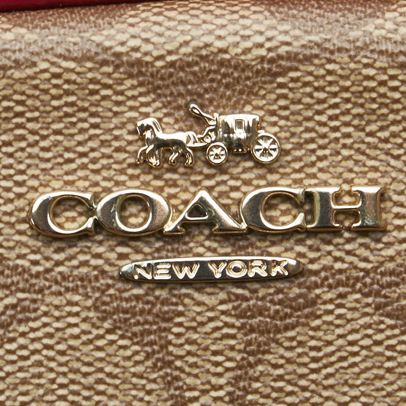 Coach Signature Leather Clutch Waist Bag Shoulder Bag 2WAY F39657 in Excellent Condition