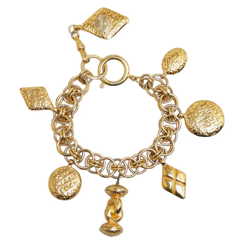 Chanel Mademoiselle Logo Chain Bracelet Bangle