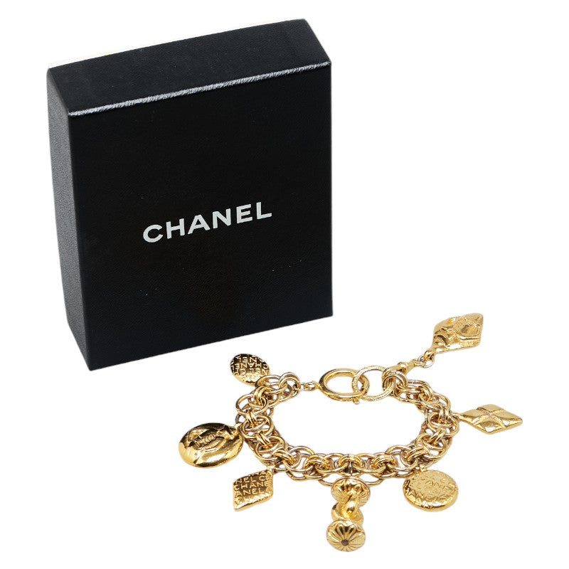 Chanel Mademoiselle Logo Chain Bracelet Bangle