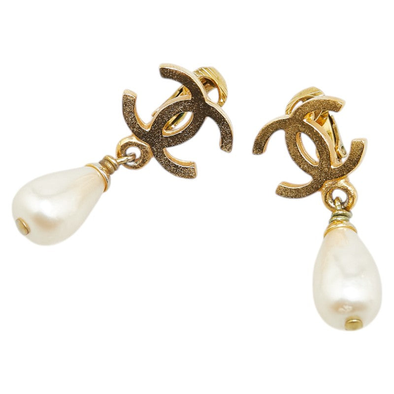 Chanel Vintage Teardrop Swing Earrings Gold