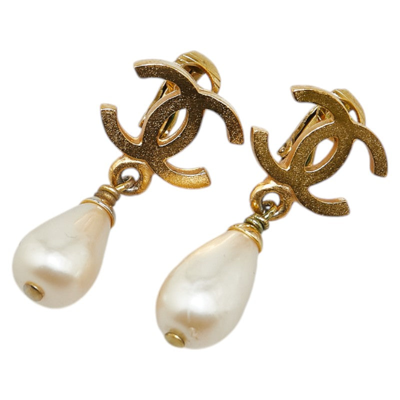 Chanel Vintage Teardrop Swing Earrings Gold