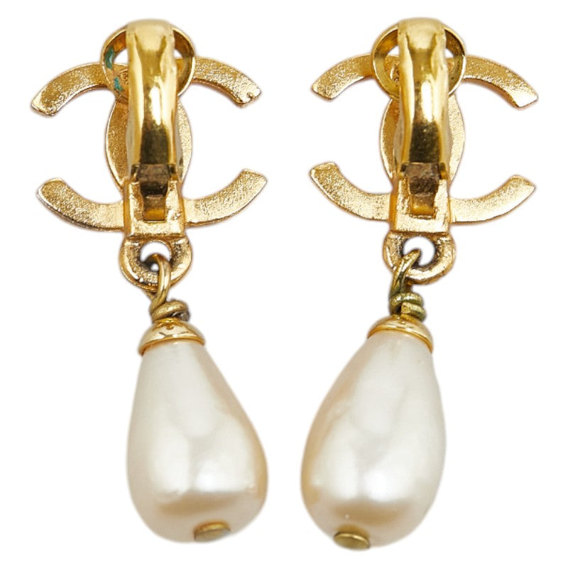 Chanel Vintage Teardrop Swing Earrings Gold