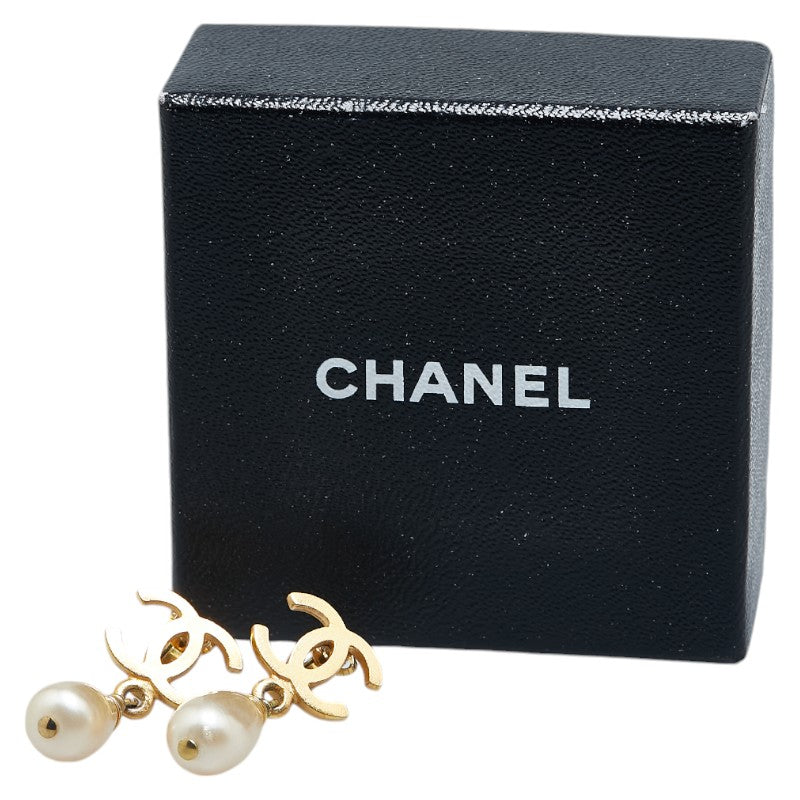 Chanel Vintage Teardrop Swing Earrings Gold