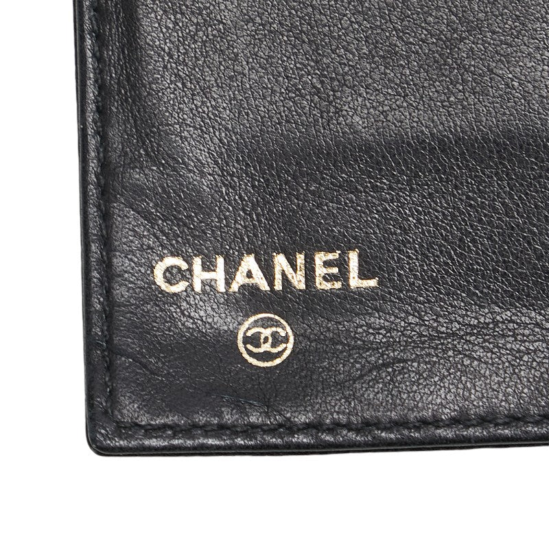 Chanel Caviar Skin Coco Mark Long Wallet