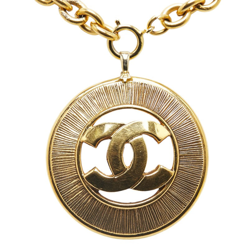 Chanel Coco Mark Circle Chain Necklace Gold